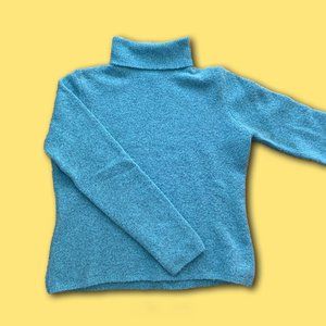 vintage teal “jeanne pierre” turtleneck sweater